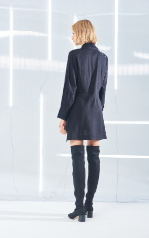 Little Black Linen Dress