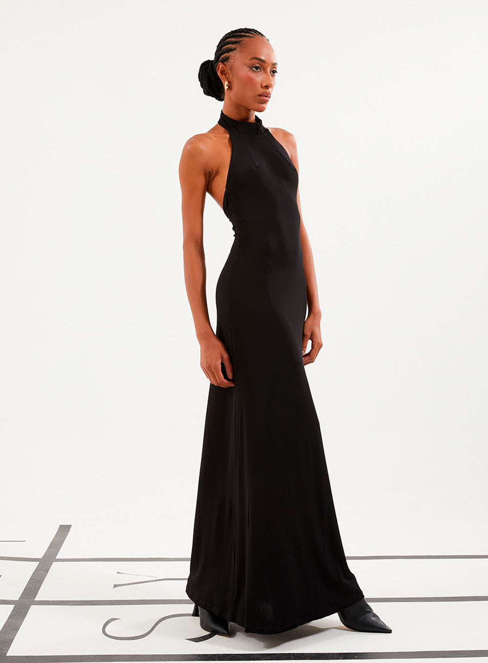 Flowy Halter-Neck Dress