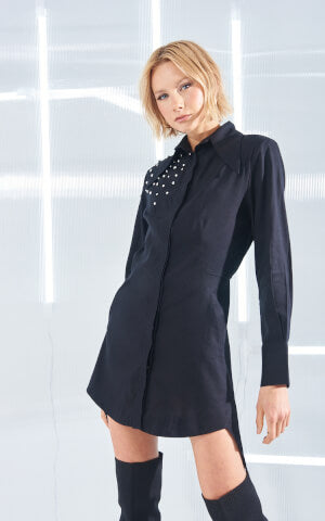 Little Black Linen Dress