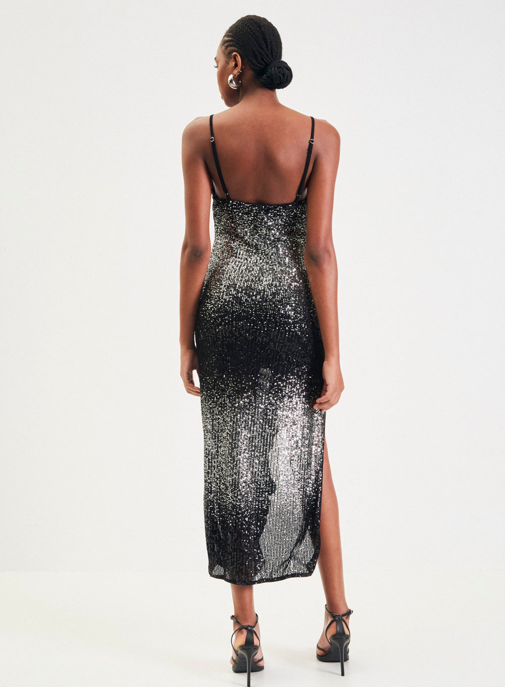 Sequin dress with slit