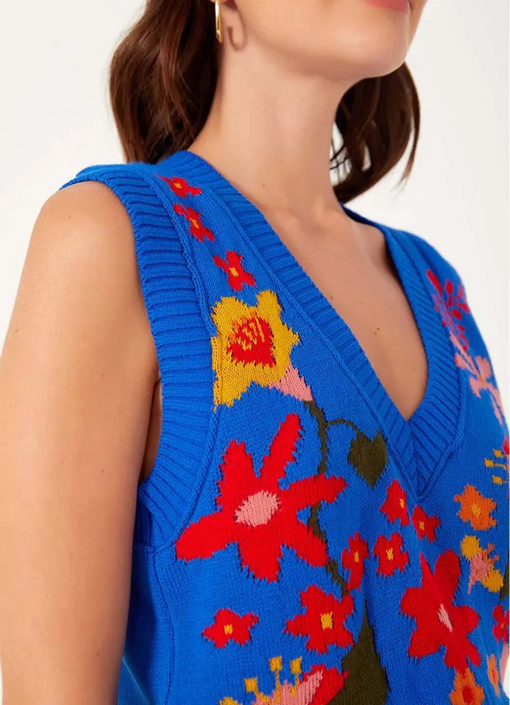 Cozy Jacquard Knit Vest