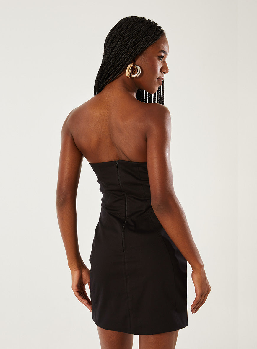 Strapless Dress with Embellishments