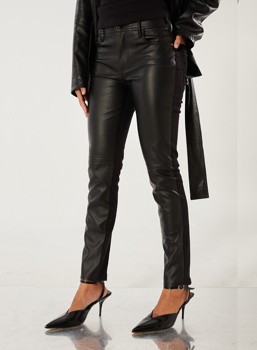 Slim Vegan Leather Pants