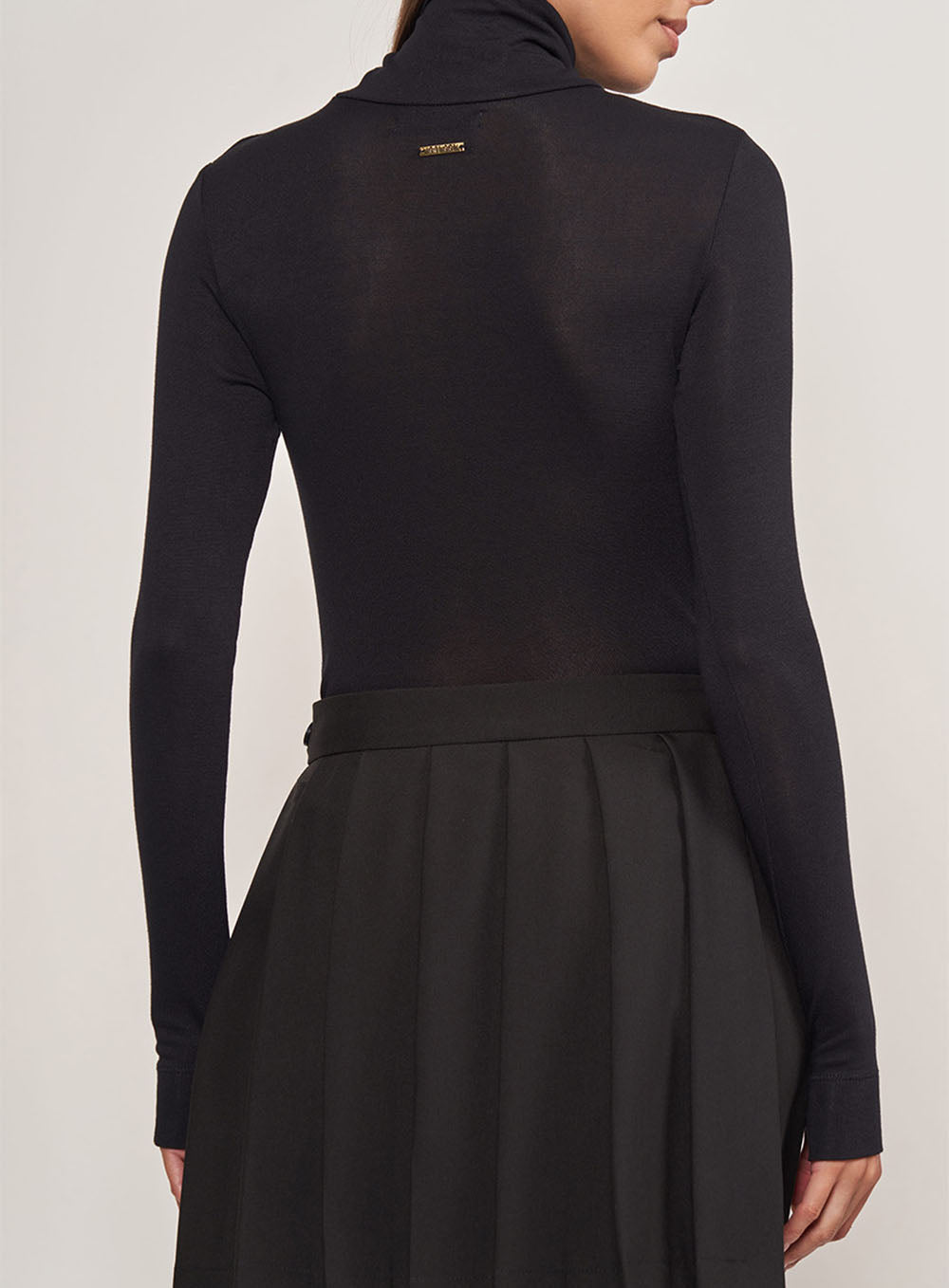 Black Turtleneck Blouse